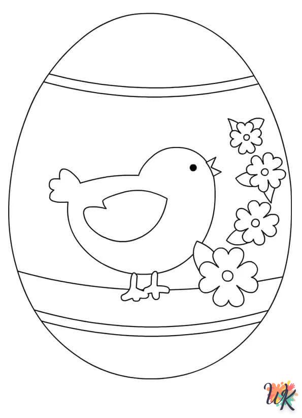 coloriage Oeuf de Pâques  pour enfant de 10 ans