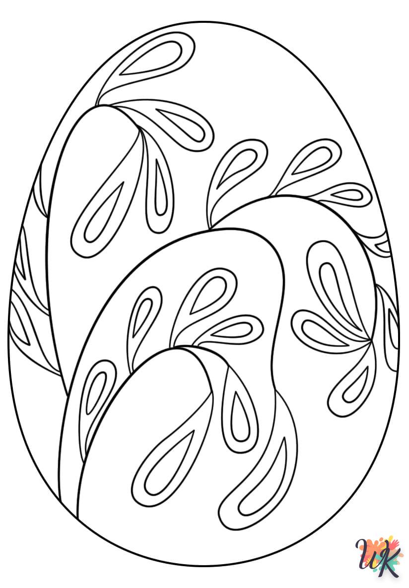 coloriage Oeuf de Pâques  à imprimer pour enfant de 7 ans