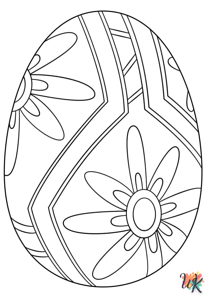 coloriage Oeuf de Pâques  en ligne adulte gratuit