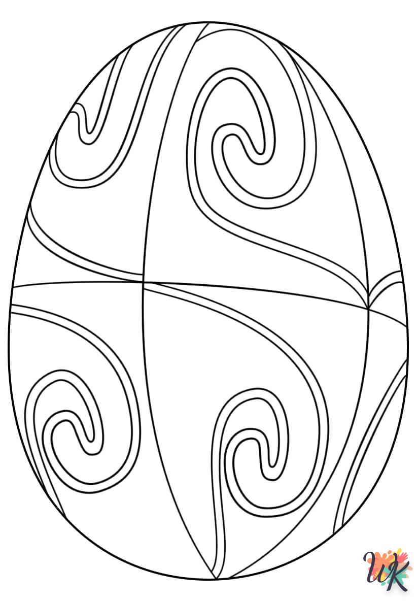 imprimer coloriage Oeuf de Pâques  gratuit