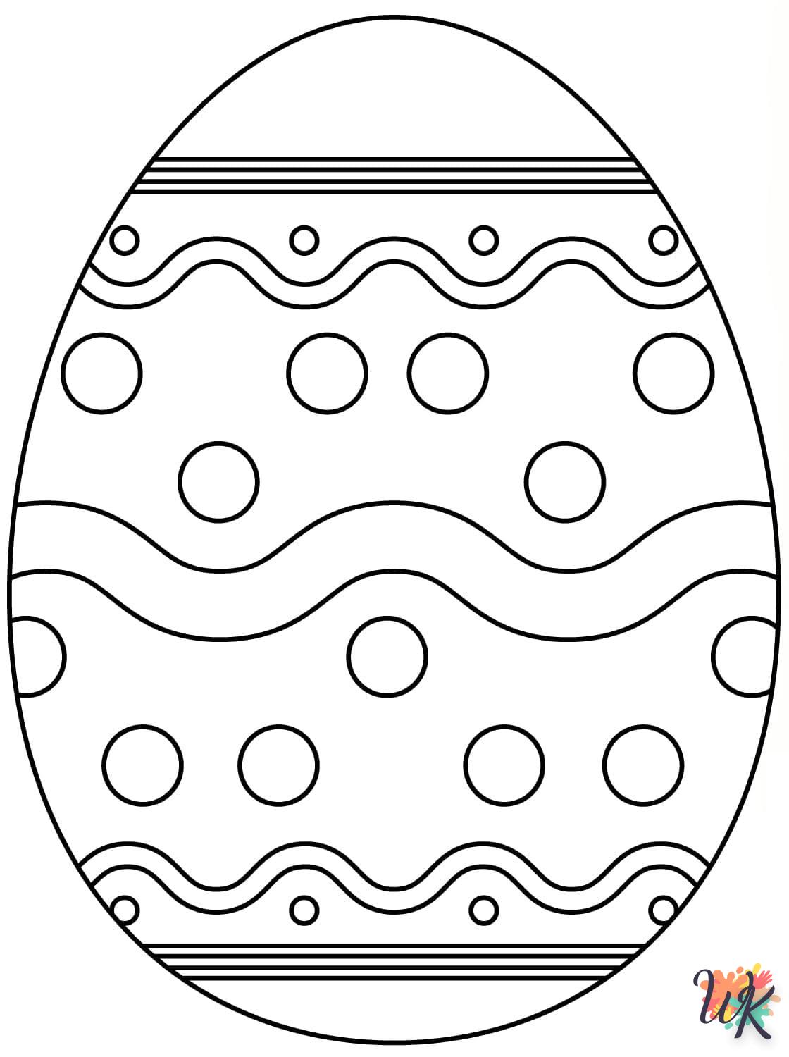 coloriage Oeuf de Pâques  bebe à imprimer gratuit