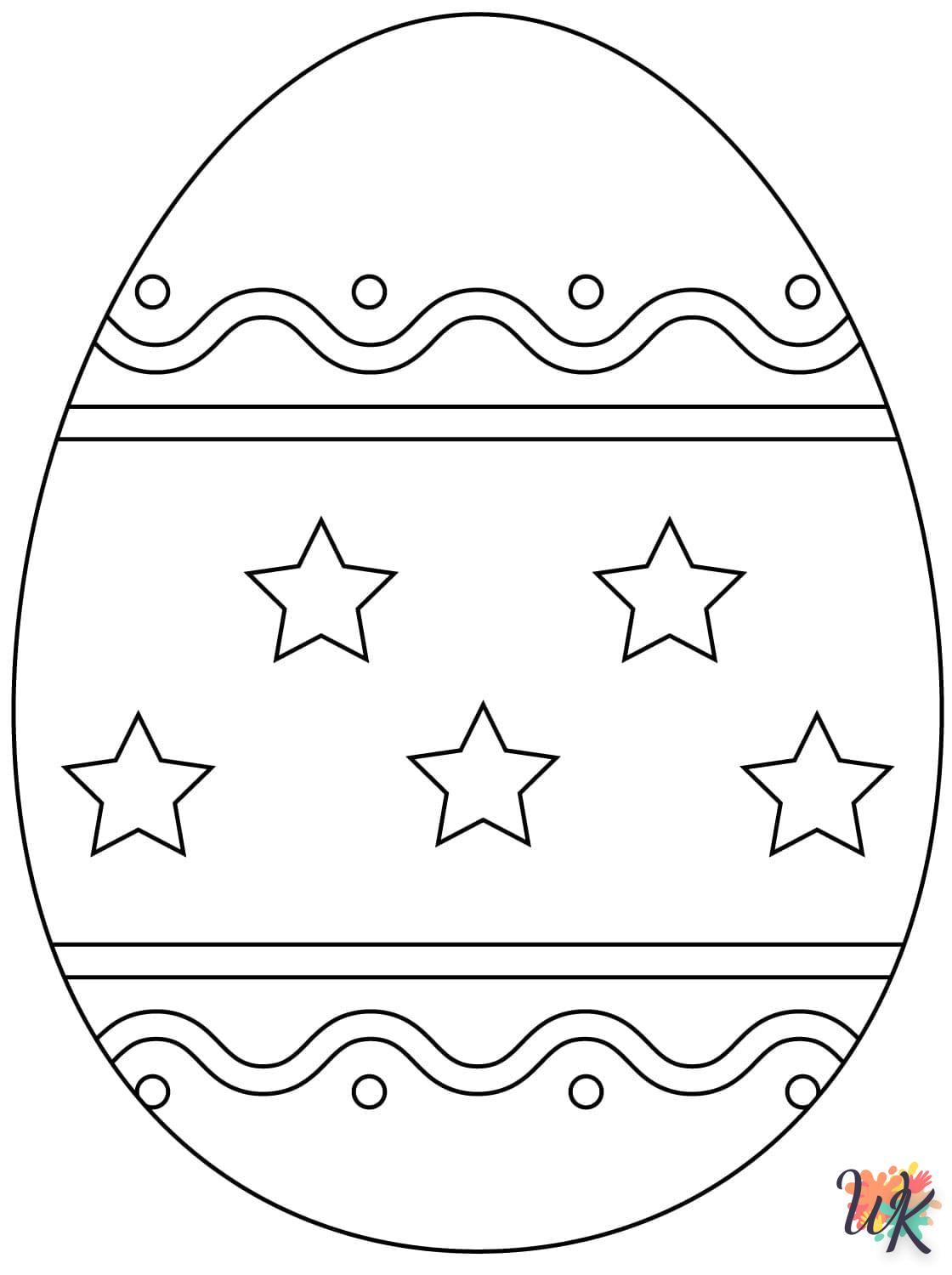 coloriage Oeuf de Pâques  pour enfant a imprimer