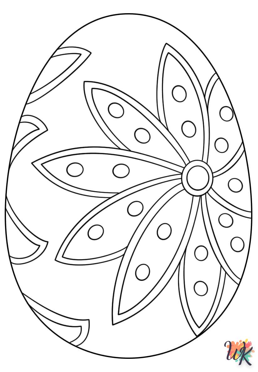 coloriage Oeuf de Pâques  enfant 3 ans a imprimer