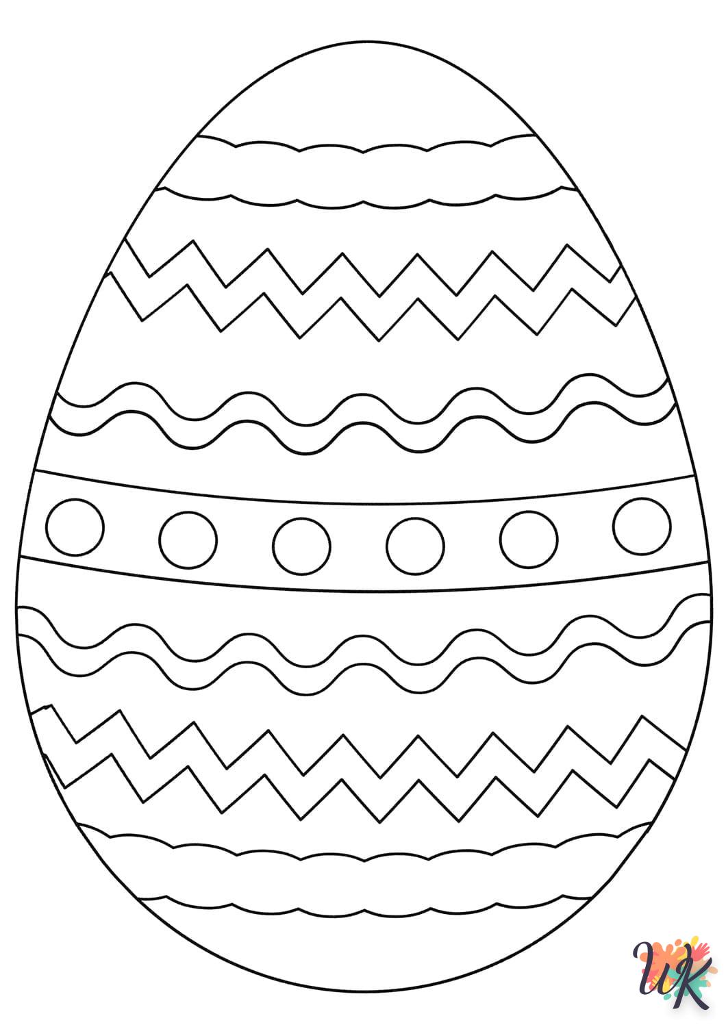 coloriage Oeuf de Pâques  educatif pour enfant