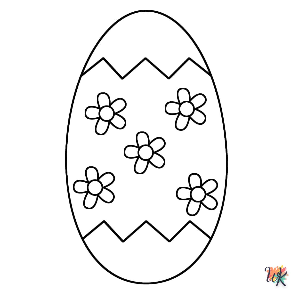 coloriage Oeuf de Pâques  pour enfants à imprimer