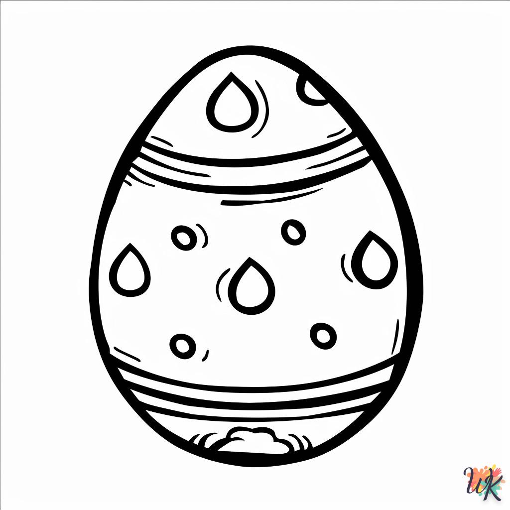 coloriage Oeuf de Pâques  a dessiner et imprimer