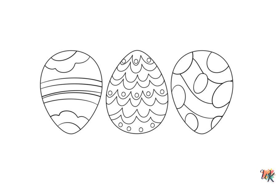 coloriage Oeuf de Pâques  pour bebe a imprimer