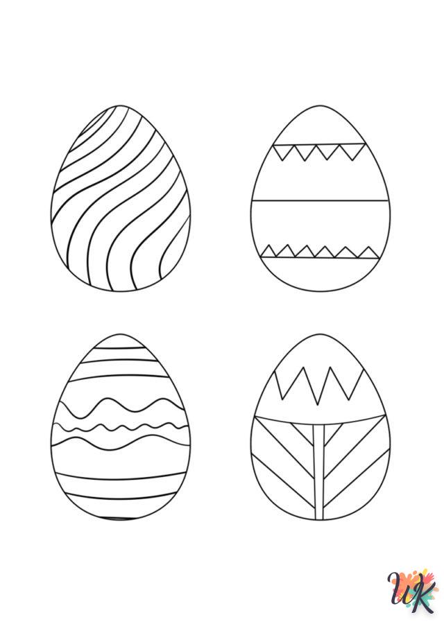 imprimer coloriage Oeuf de Pâques  gratuit