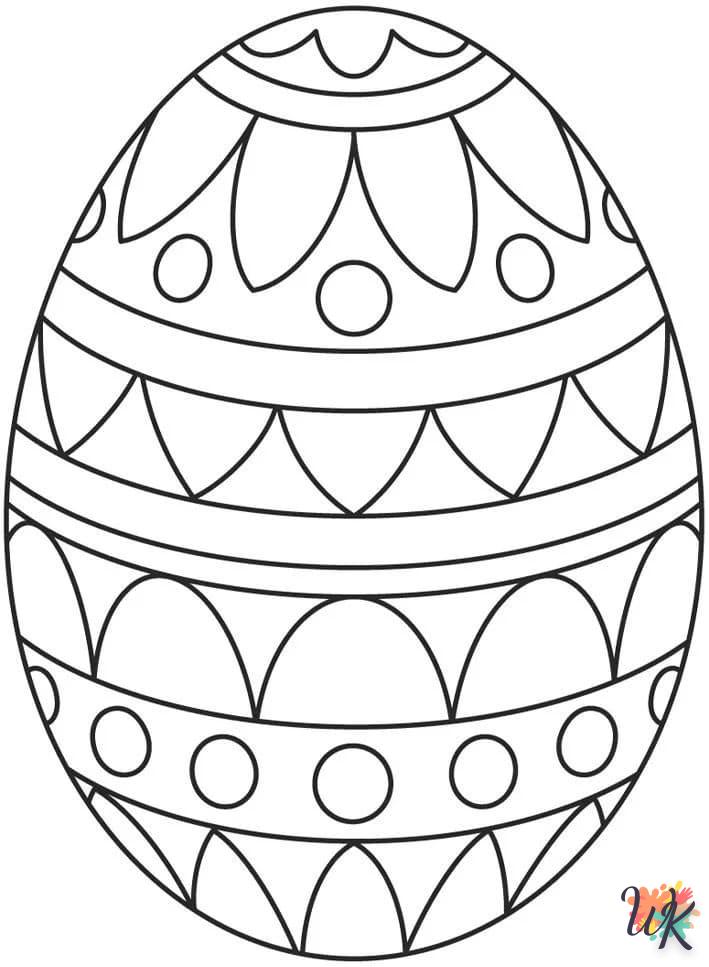 coloriage Oeuf de Pâques  pour enfant de 4 ans