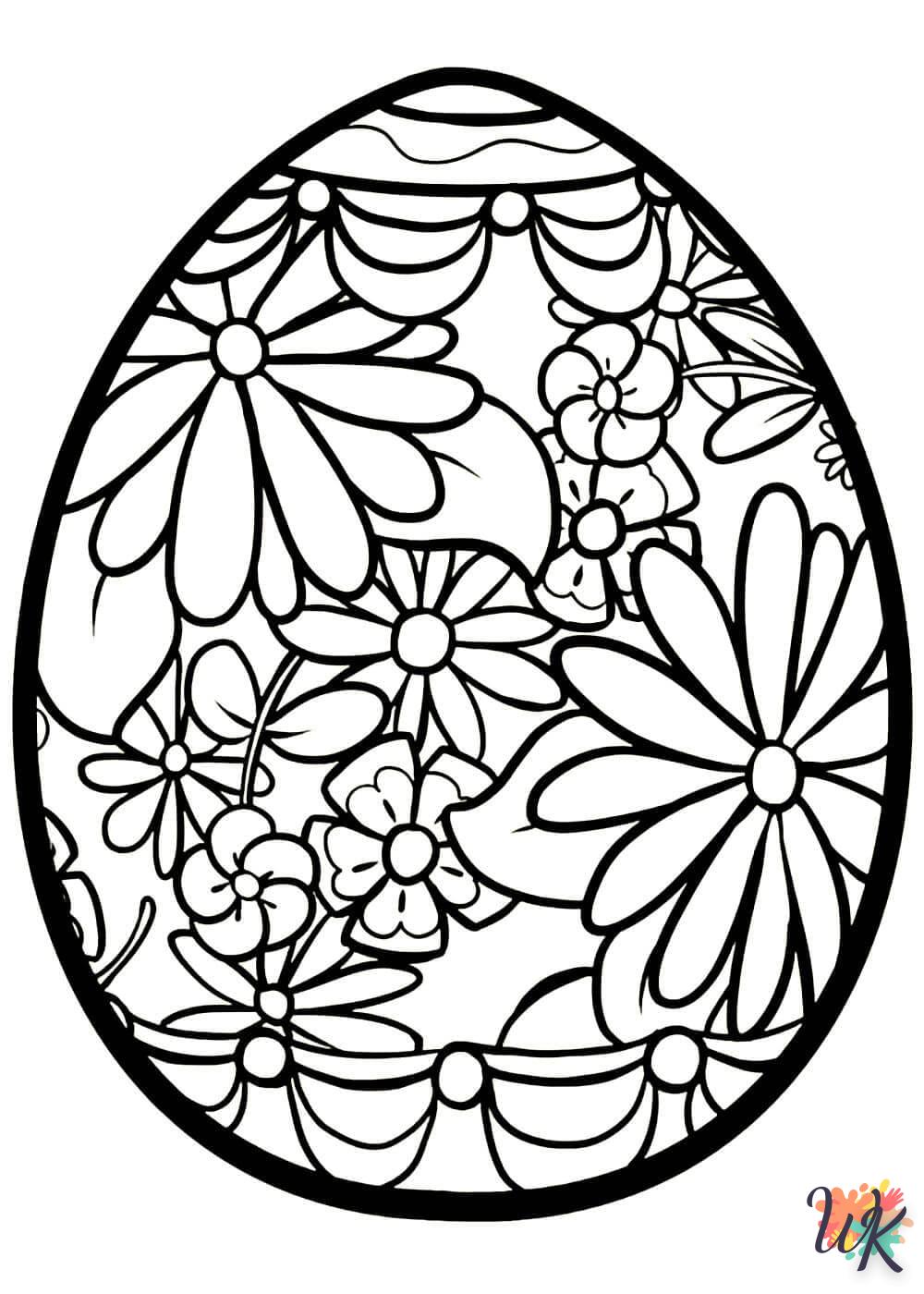 coloriage Oeuf de Pâques  pour enfant a imprimer gratuit