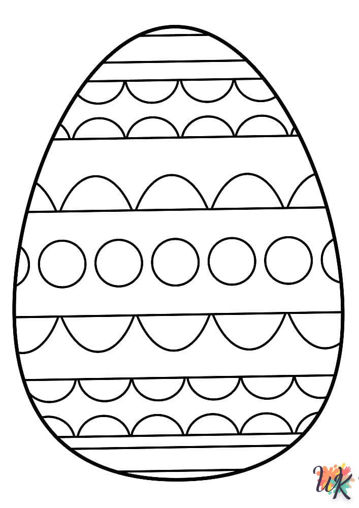 coloriage Oeuf de Pâques  pour enfant de à imprimer