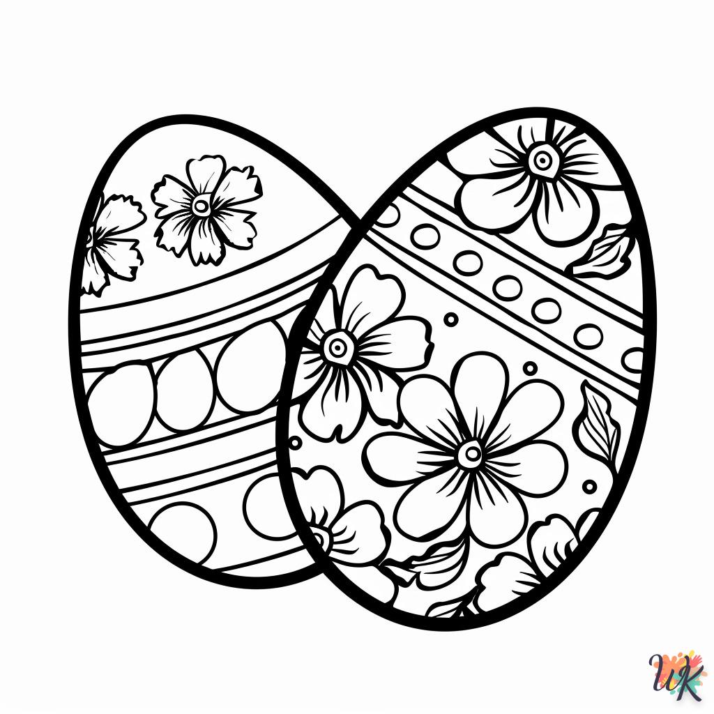 coloriage Oeuf de Pâques  a imprimer