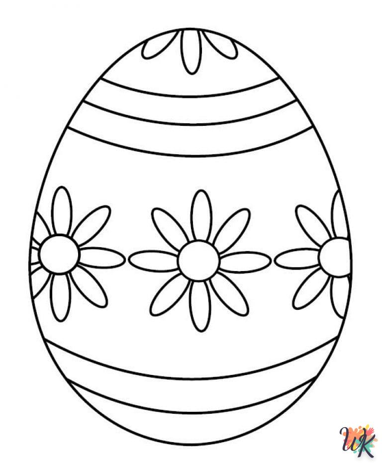 imprimer coloriage Oeuf de Pâques  pour enfant