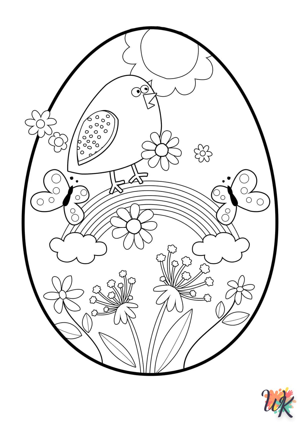 coloriage Oeuf de Pâques  en ligne a colorier