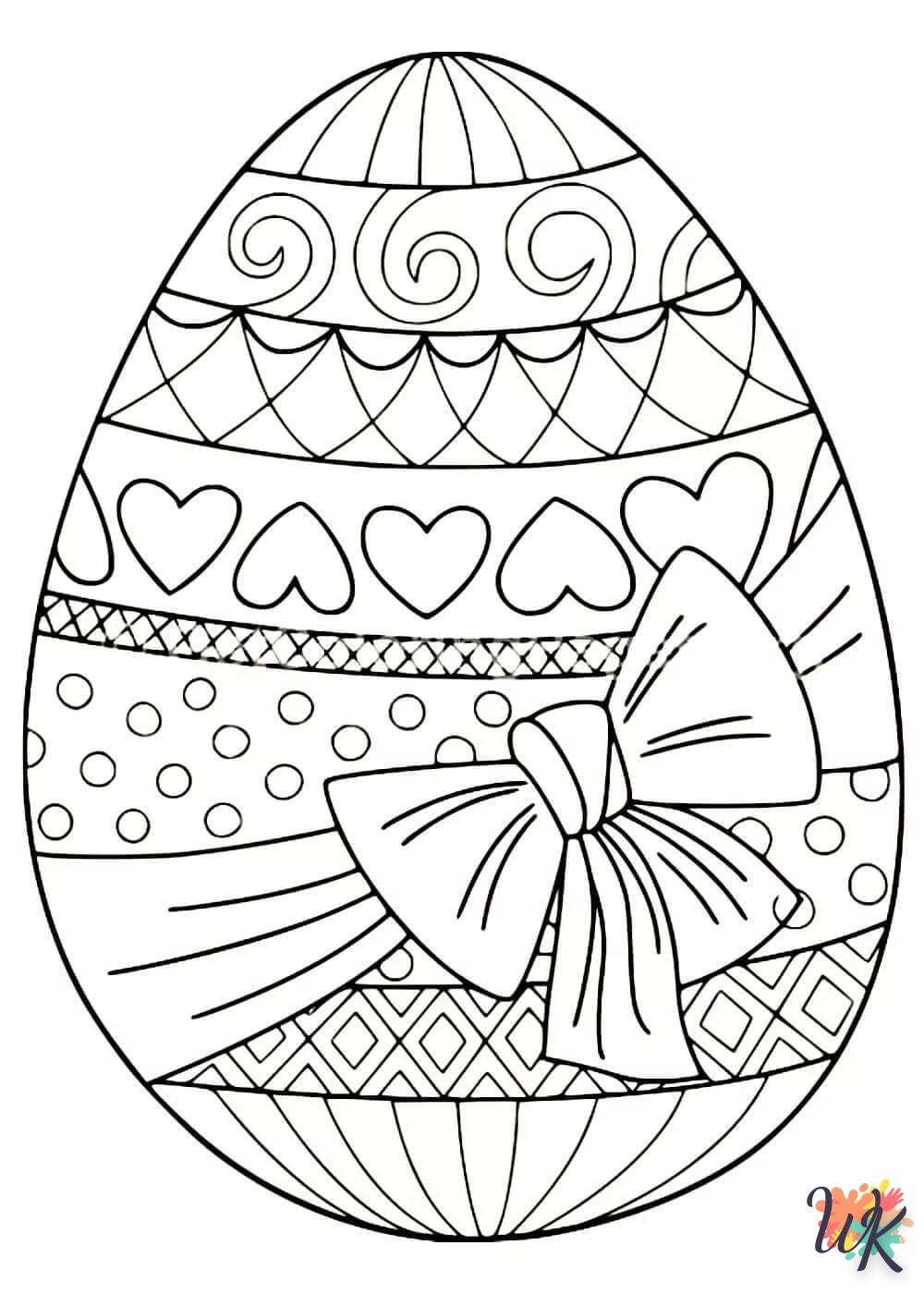 coloriage Oeuf de Pâques  gratuit pour enfants