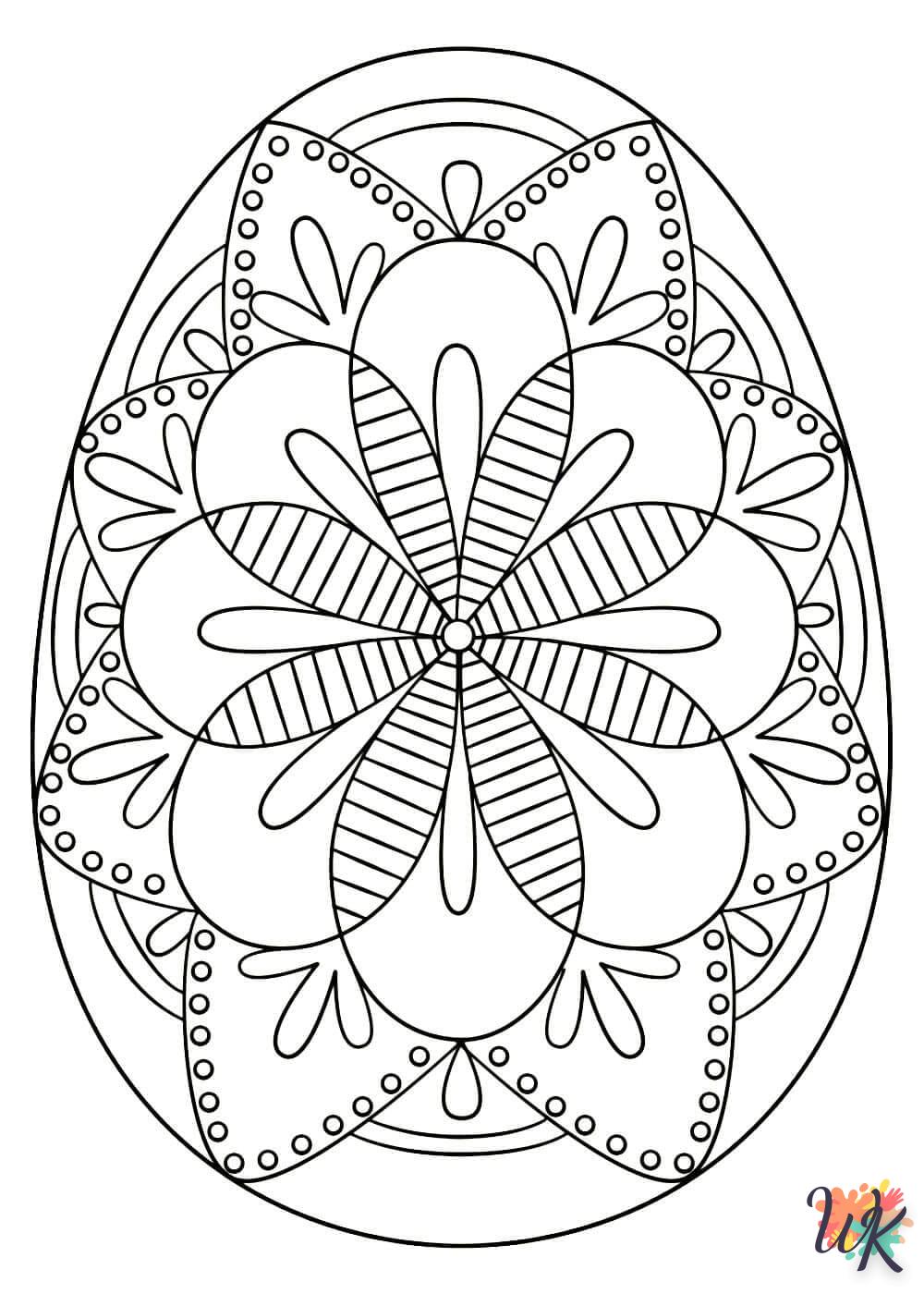 coloriage Oeuf de Pâques  a imprimer gratuit