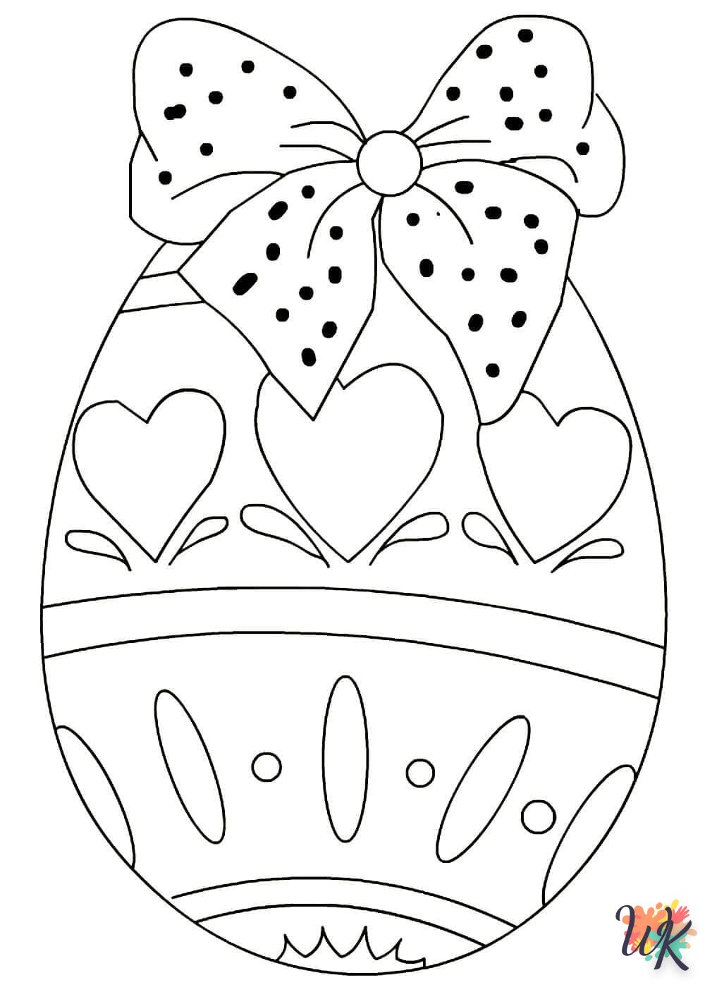 coloriage Oeuf de Pâques  pour bebe a imprimer