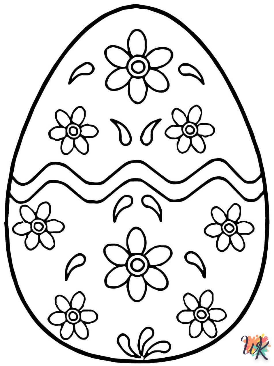 coloriage Oeuf de Pâques  et découpage à imprimer