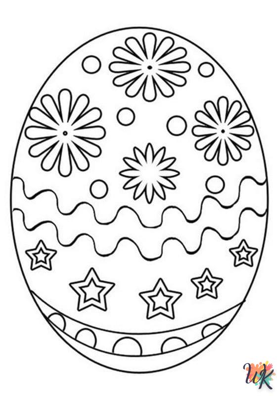 coloriage Oeuf de Pâques  pour enfant a imprimer gratuit