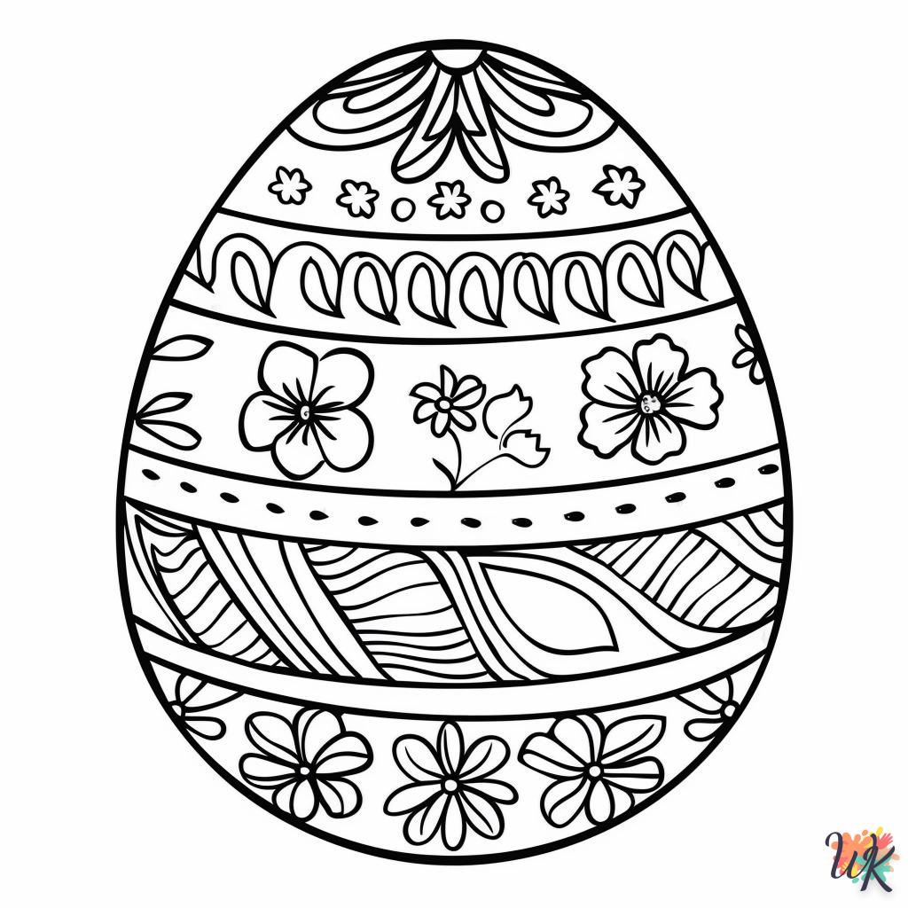 coloriage Oeuf de Pâques  en ligne pour enfant