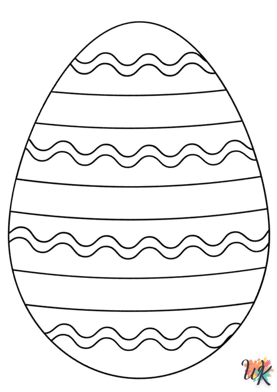 coloriage Oeuf de Pâques  pour enfant a imprimer gratuit