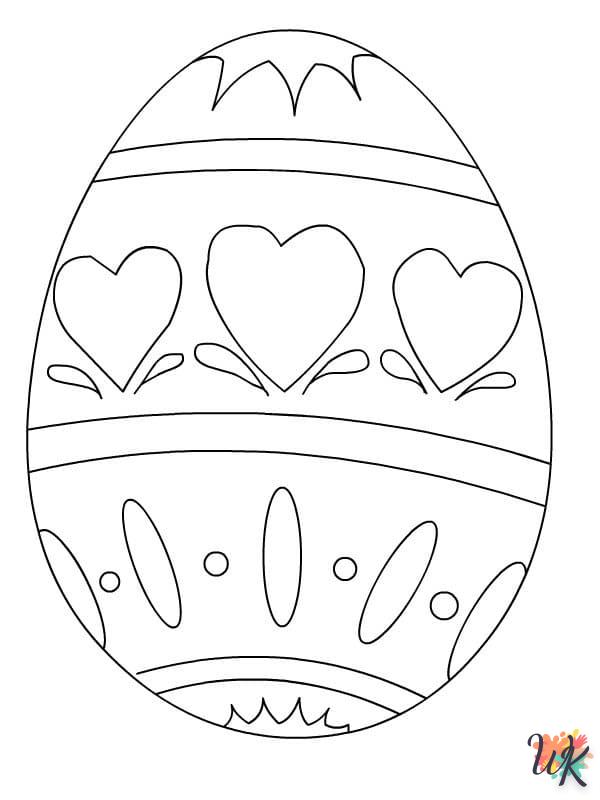 coloriage Oeuf de Pâques  pour enfants