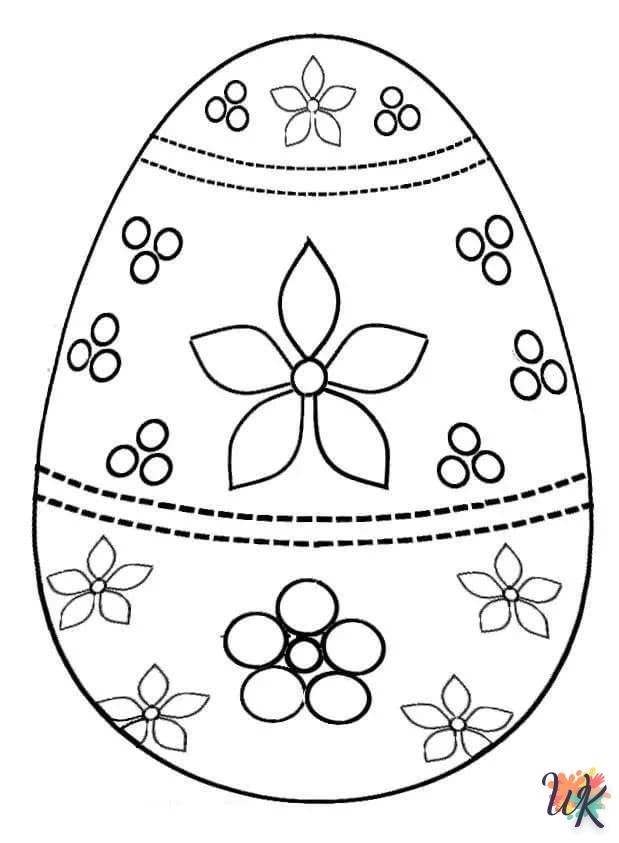 coloriage Oeuf de Pâques  gratuit a imprimer