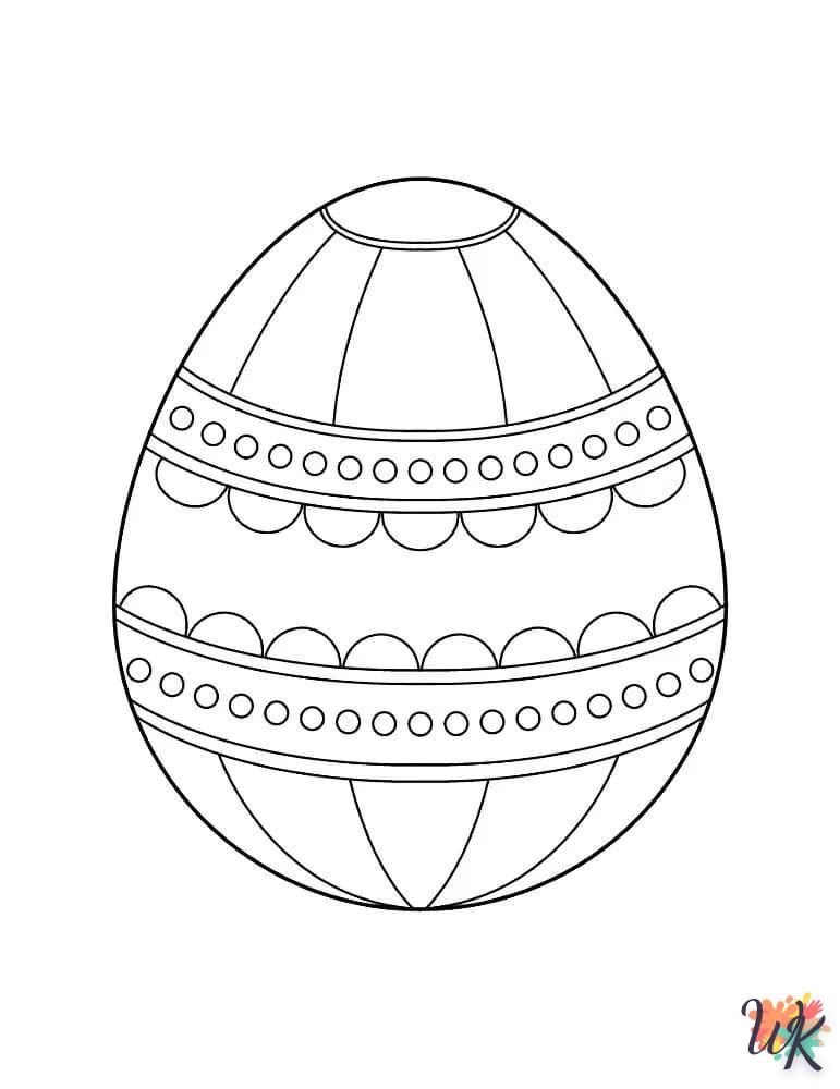 coloriage Oeuf de Pâques  pour enfant de 4 ans