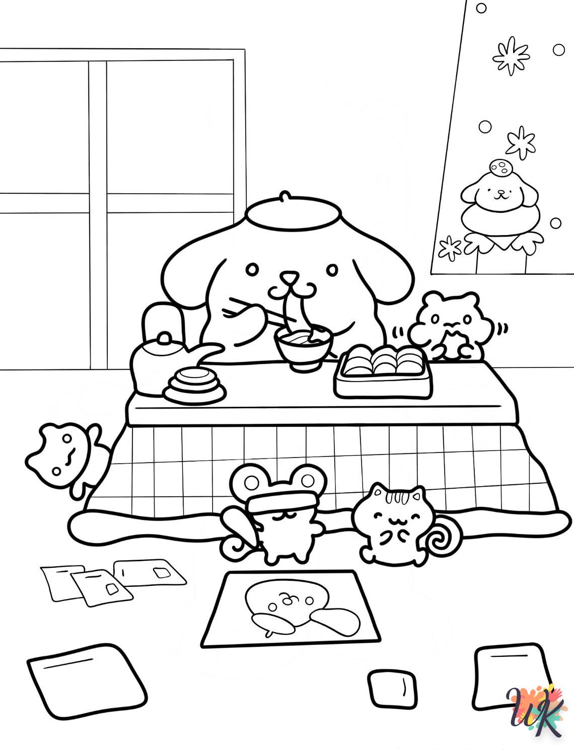 coloriage Pompompurin  enfant 7 ans a imprimer