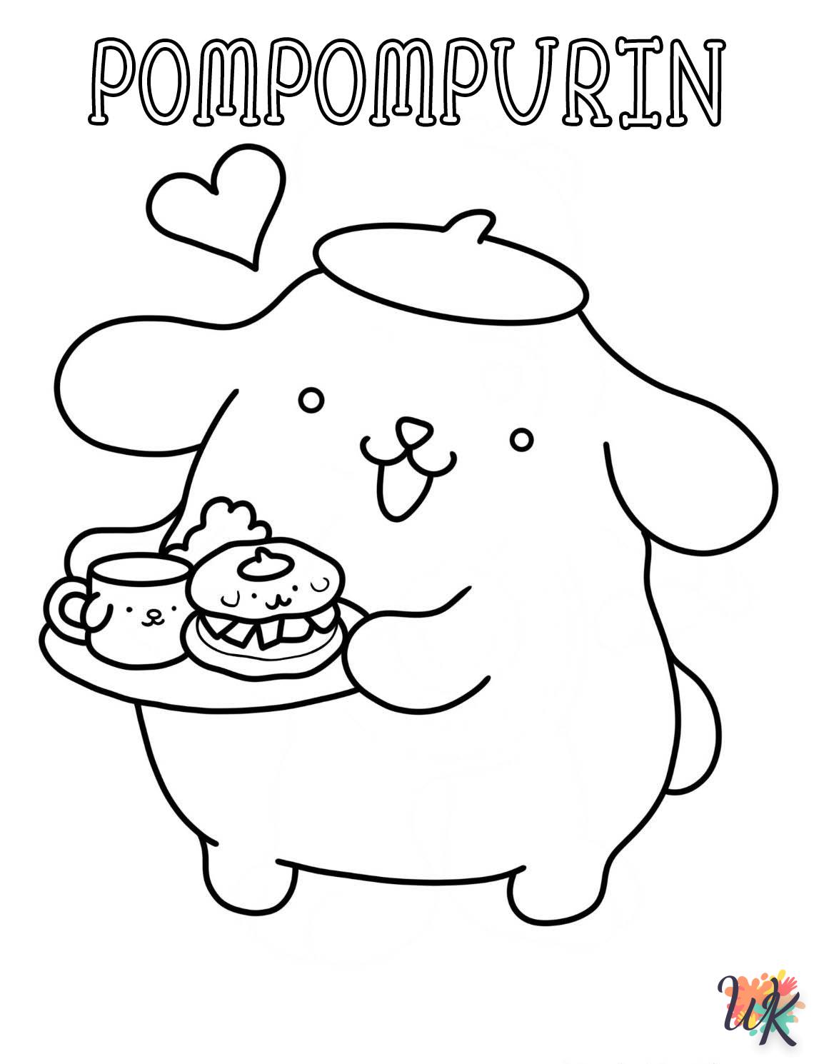 coloriage Pompompurin  a imprimer pour enfant de 4 ans