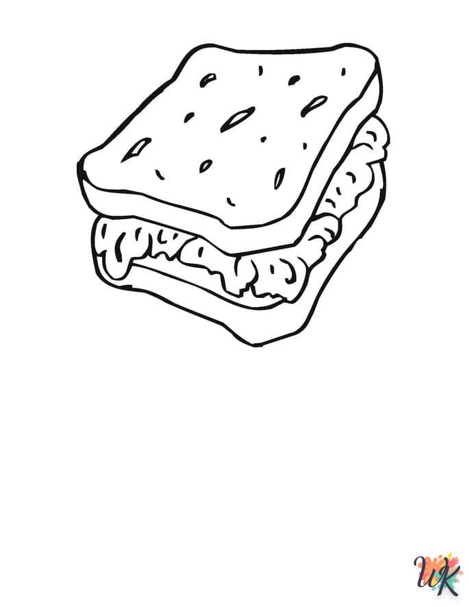 coloriage Sandwich  a telecharger