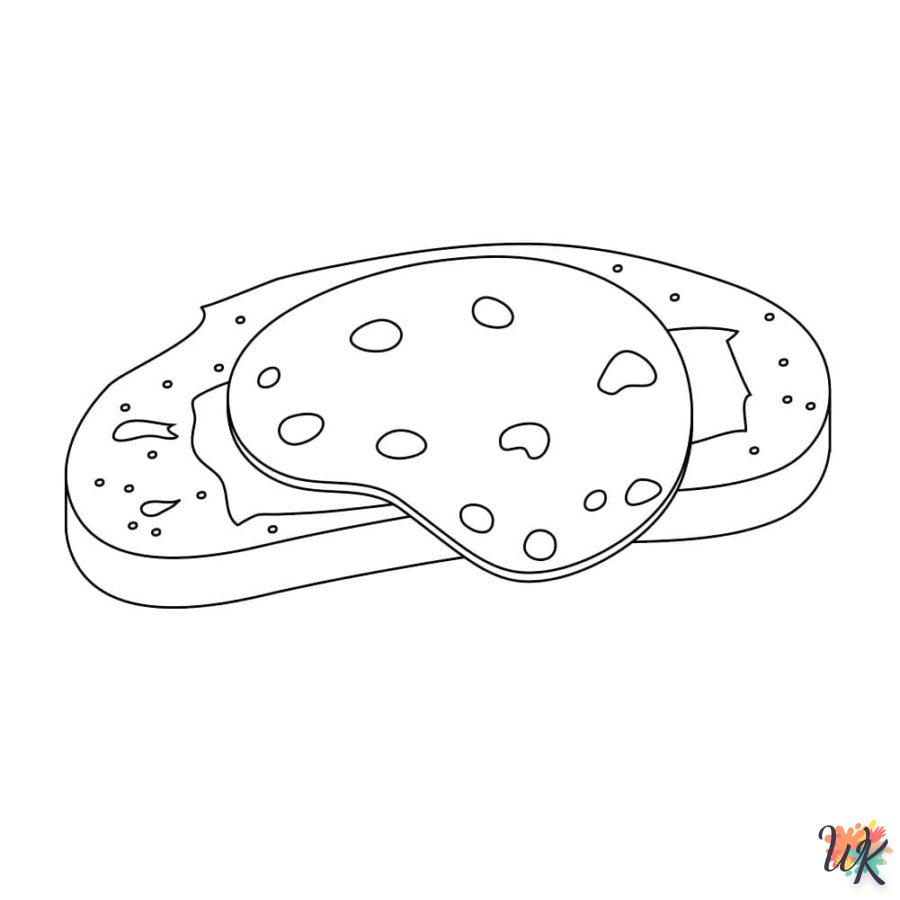 coloriage Sandwich  pour enfants à imprimer