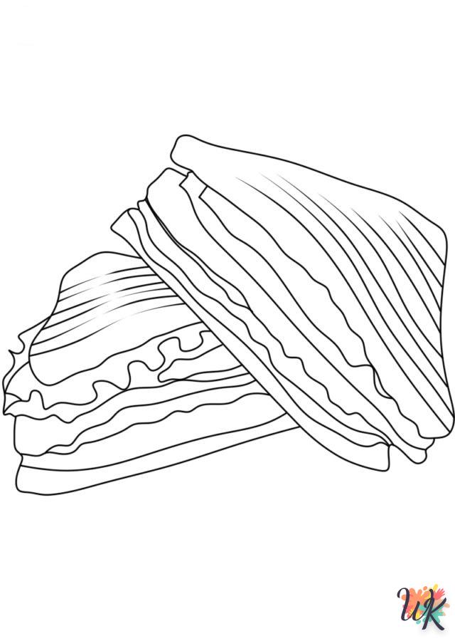imprimer coloriage Sandwich  pour enfant
