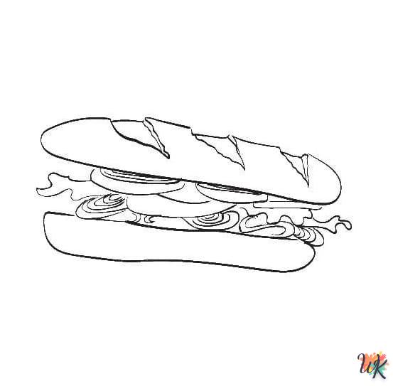 coloriage Sandwich  à colorier en ligne