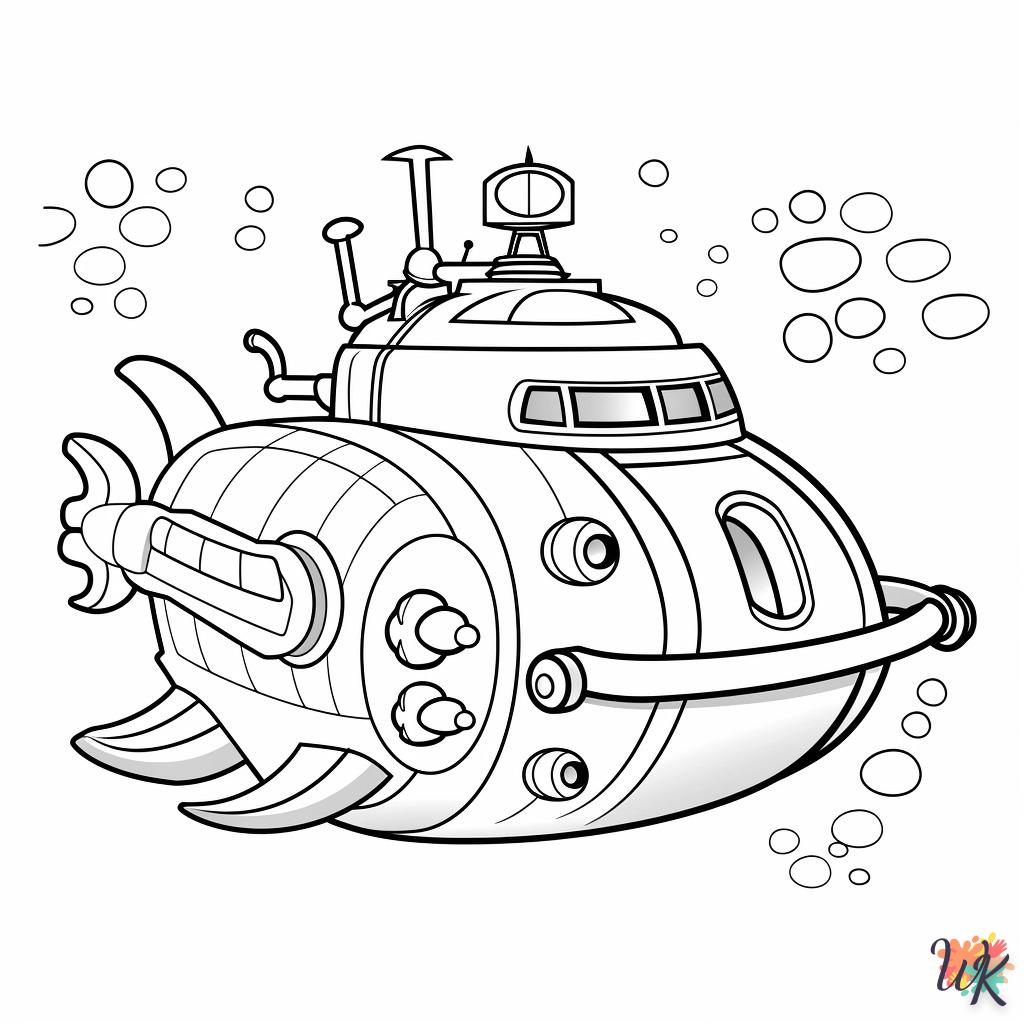 coloriage Sous-Marin  bebe à imprimer gratuit