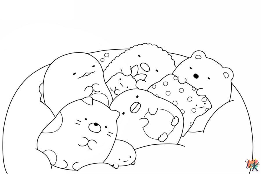 coloriage Sumikko Gurashi  7 ans en ligne gratuit à imprimer