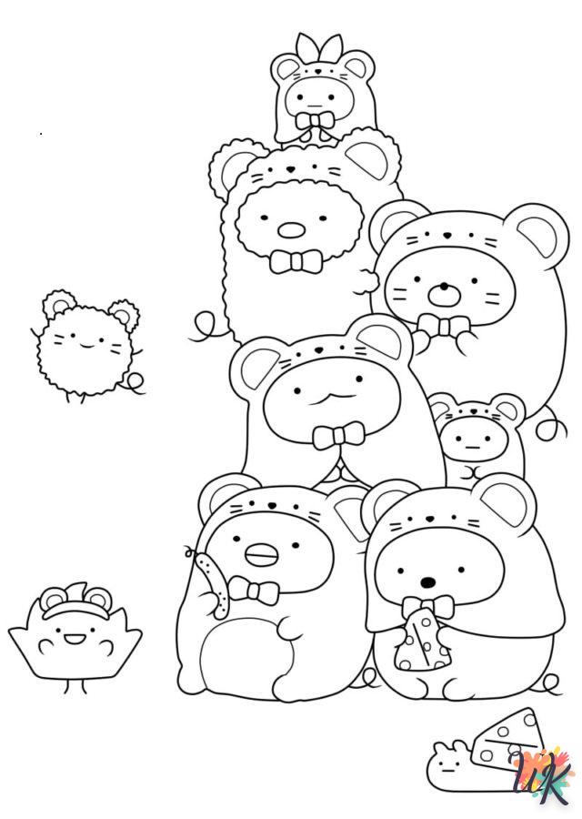 coloriage Sumikko Gurashi  pour enfant de 10 ans