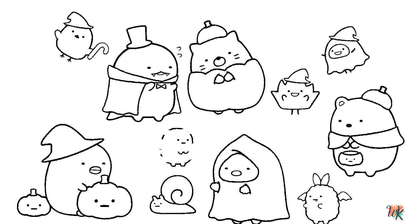 coloriage Sumikko Gurashi  pour enfant de 10 ans