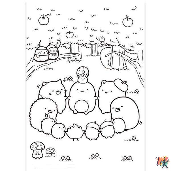 coloriage Sumikko Gurashi  à imprimer pour enfant de 9 ans