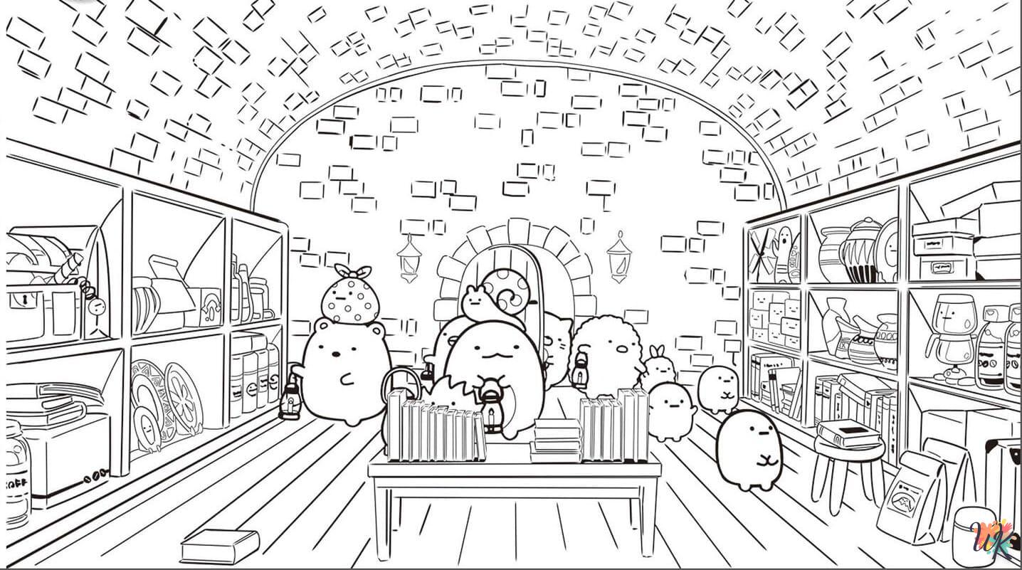 coloriage Sumikko Gurashi  pour enfants a imprimer gratuit