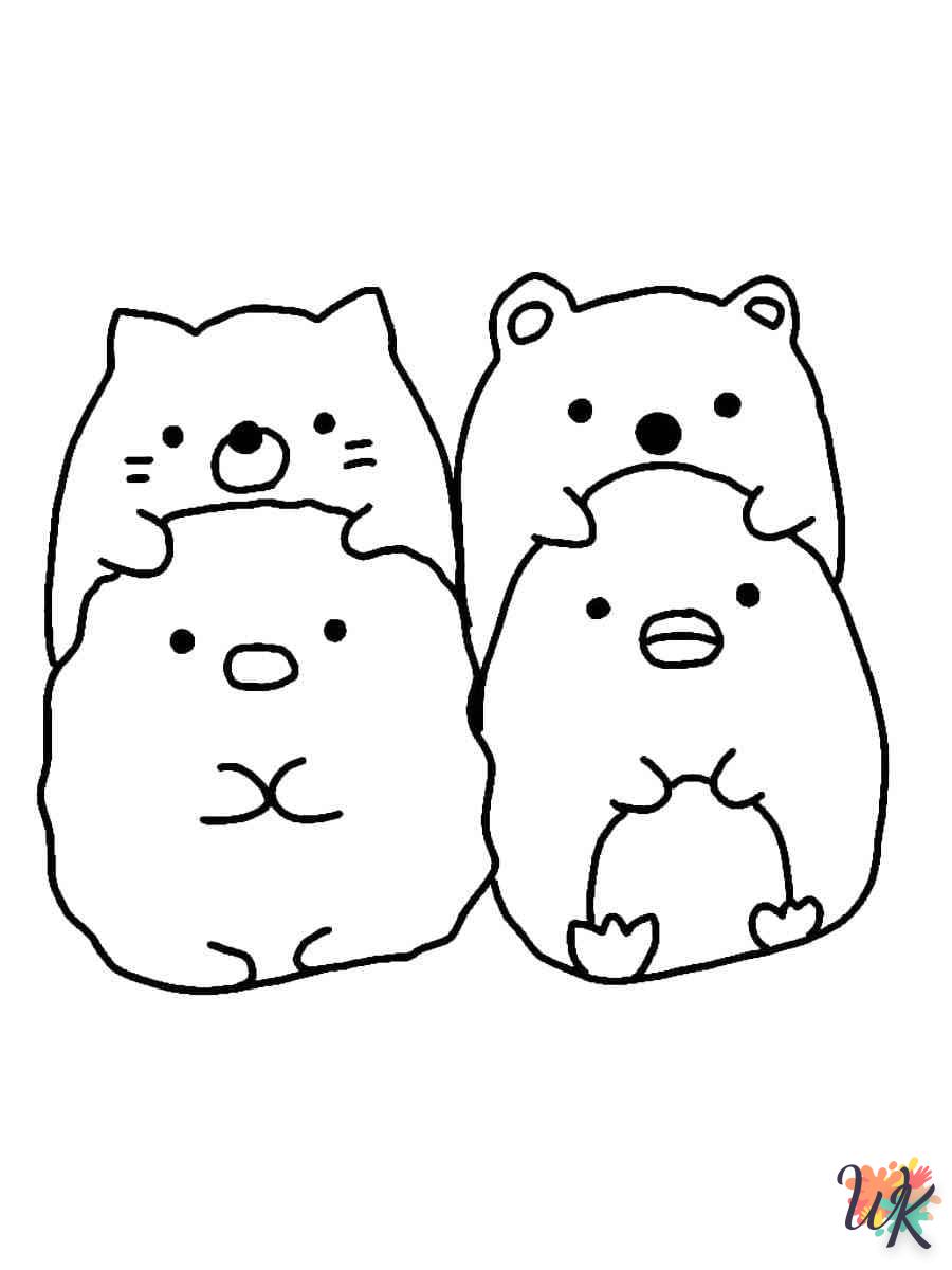 coloriage Sumikko Gurashi  pour enfants a imprimer gratuit