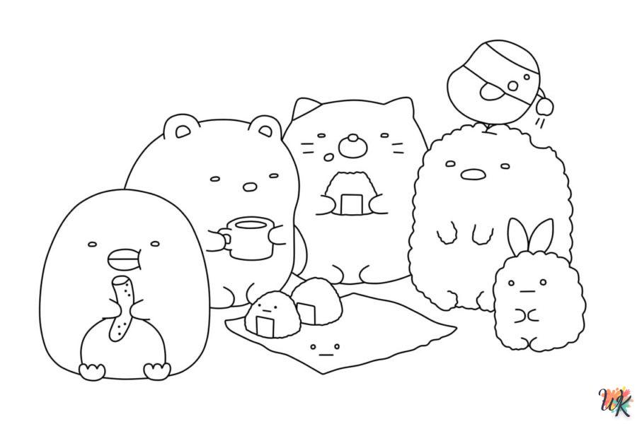 coloriage Sumikko Gurashi  à imprimer pdf gratuit