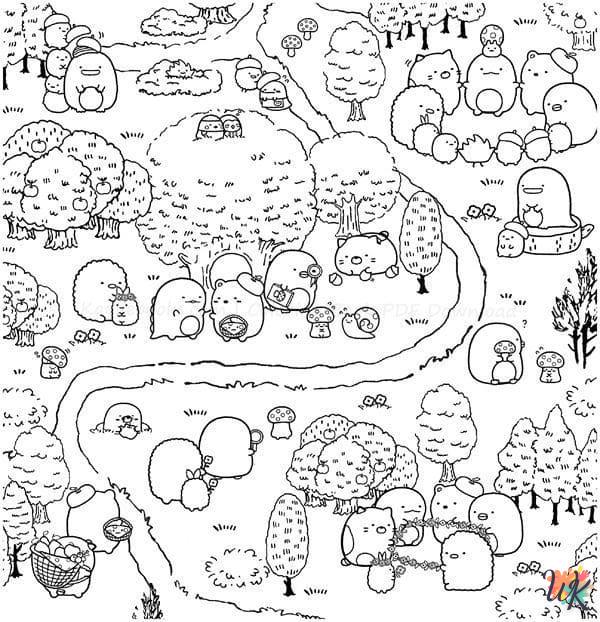 coloriage Sumikko Gurashi  enfant à imprimer pdf