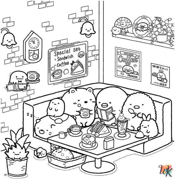 coloriage Sumikko Gurashi  pour enfant a imprimer gratuit