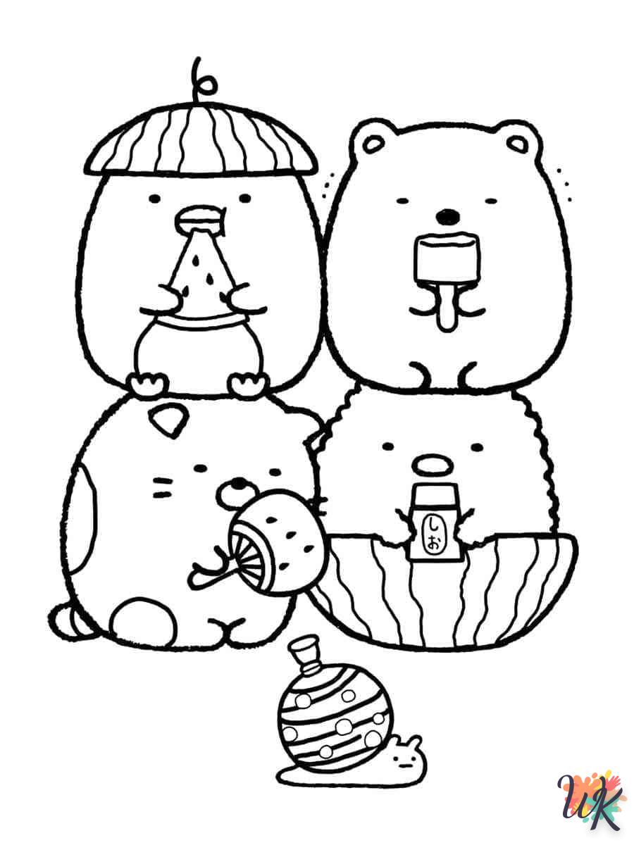 coloriage Sumikko Gurashi  pour bebe a imprimer