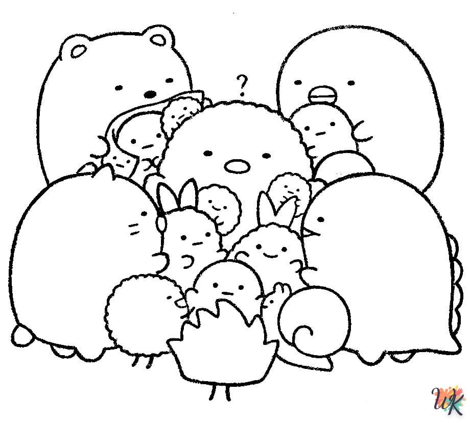 coloriage Sumikko Gurashi  en ligne pour bebe de 2 ans