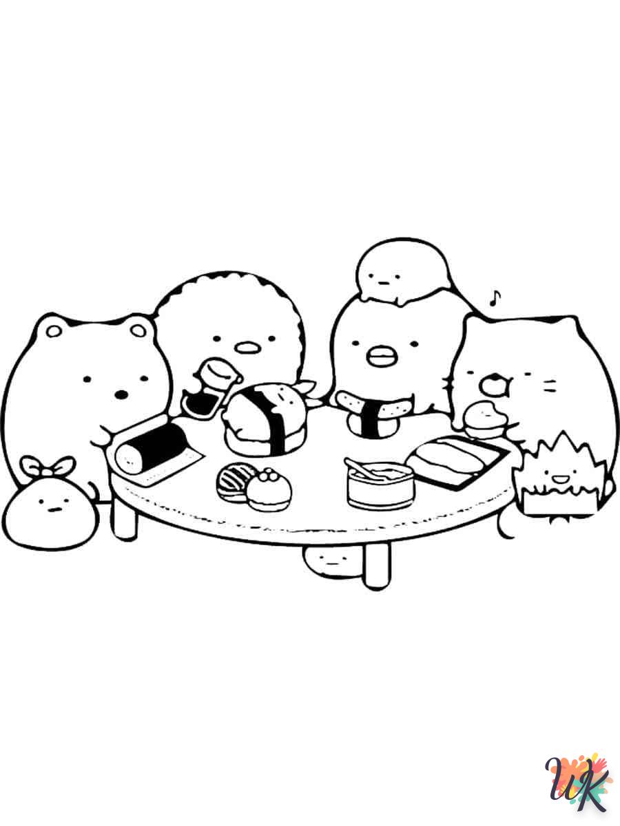 coloriage Sumikko Gurashi  à imprimer pour enfant de 8 ans