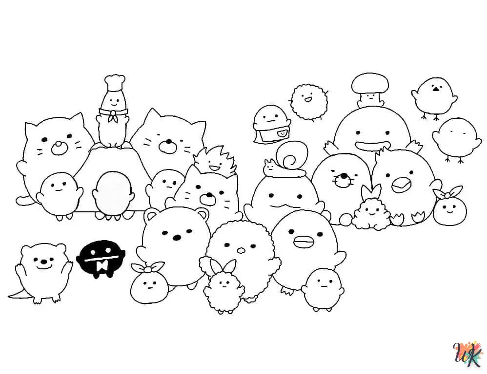 coloriage Sumikko Gurashi  enfant 4 ans a imprimer