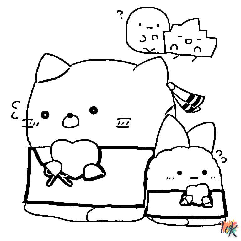 coloriage Sumikko Gurashi  a colorier en ligne gratuitement