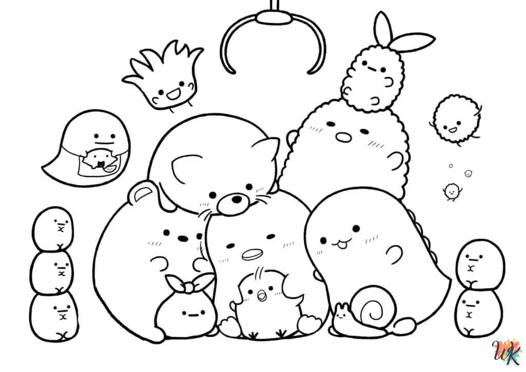 coloriage Sumikko Gurashi  à imprimer pour enfant de 10 ans